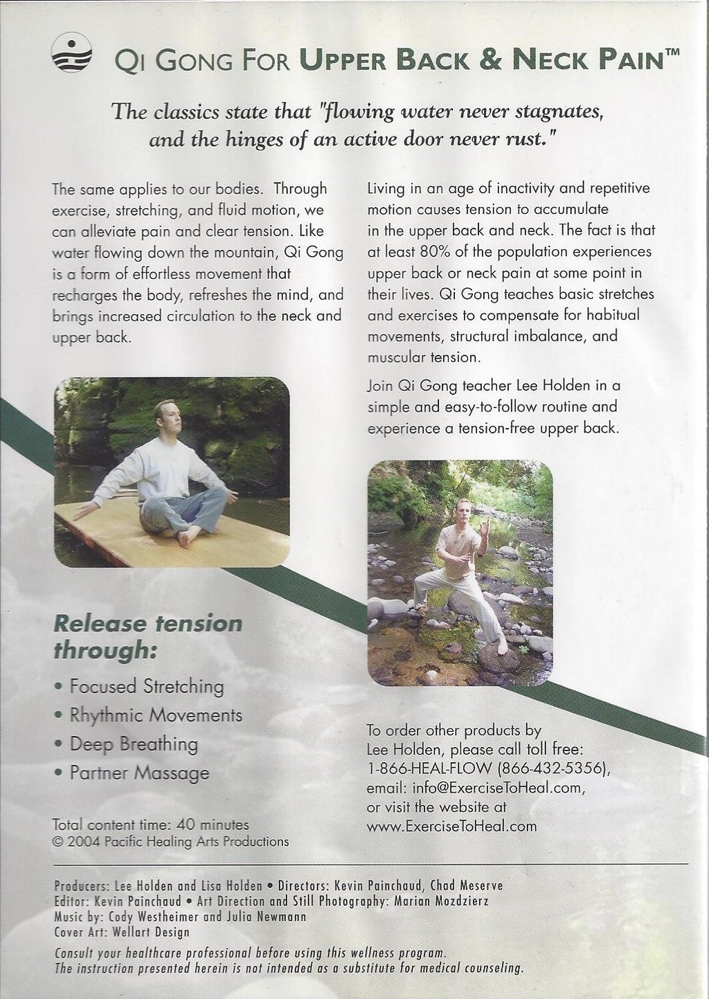 Qi Gong para el dolor de cuello y parte superior de la espalda con Lee Holden (DVD)