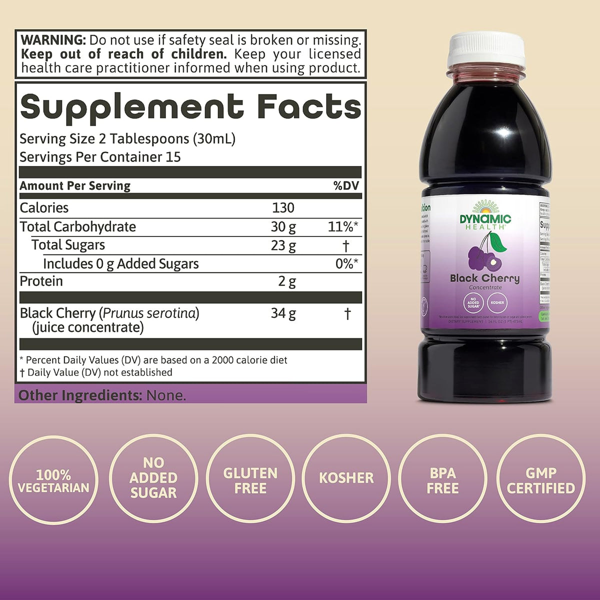Dynamic Health - Concentrado 100% Puro de – Sin aditivos: Libre de conservantes, colorantes o edulcorantes – Image 3