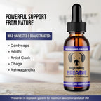 MycoDog Breathe - Gotas de apoyo respiratorio para perros - Confort respiratorio y salud de las vías respiratorias - Para Bulldogs Franceses, Pugs y razas de hocico plano - Mezcla natural de hongos y ashwagandha