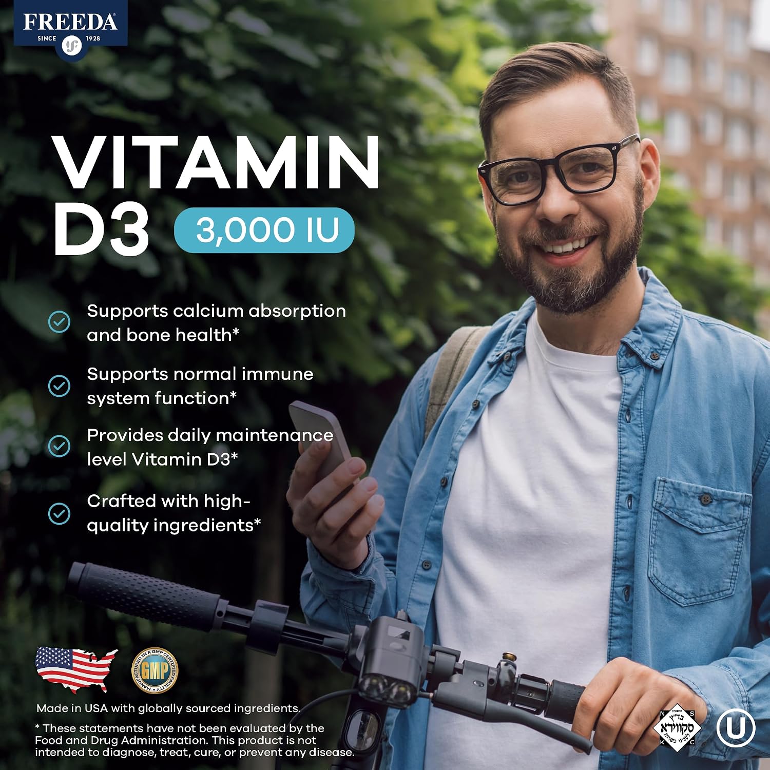 FREEDA Vitamina D3 3000 IU - 100 Comprimidos