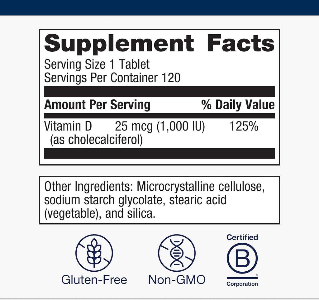 Metagenics Vitamina D3 1000 UI - 120 Comprimidos