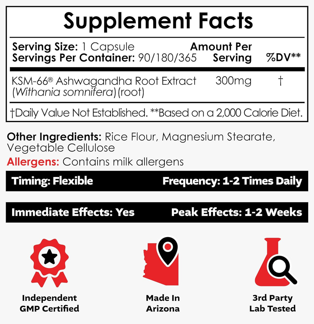 Nootropics Depot KSM-66 Ashwagandha – 300 mg, 90 Cápsulas