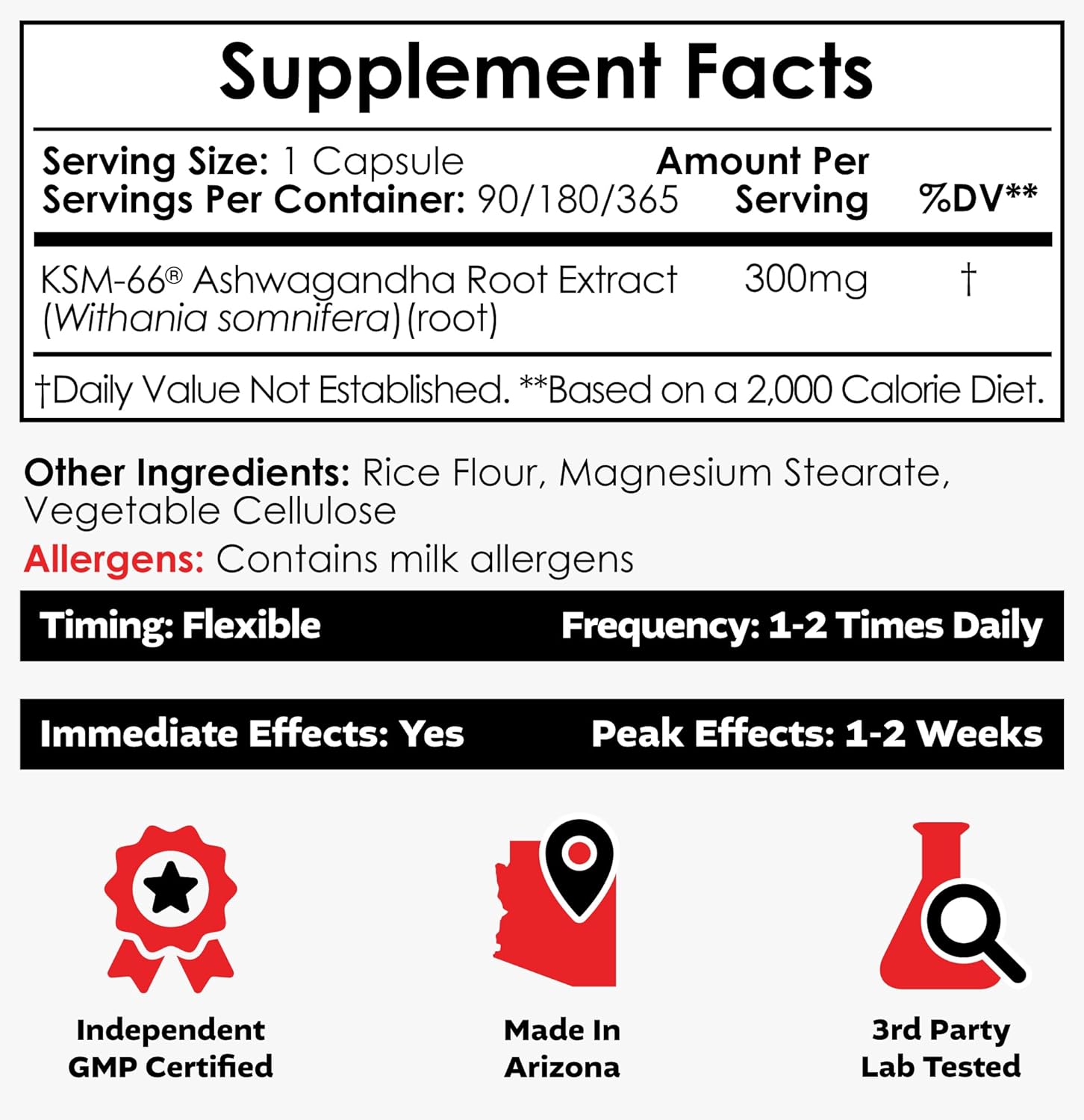 Nootropics Depot KSM-66 Ashwagandha Capsules - 300mg - 180 Capsules