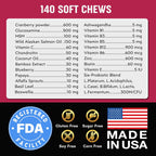 PAWMID Multivitamínicos Masticables para Perros con Probióticos - 140 Golosinas