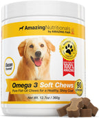 Amazing Omega 3 para Perros - 120 Masticables de Salmón - Apoyo para Piel, Pelaje y Articulaciones