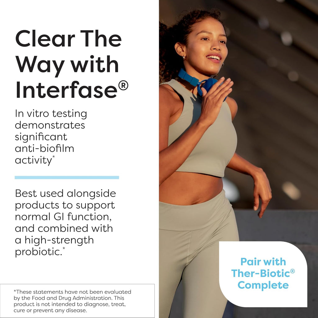 SFI Health Klaire Labs Ther-Biotic Interfase Plus - Enzimas Anti-Biofilm con EDTA (120 Cápsulas)
