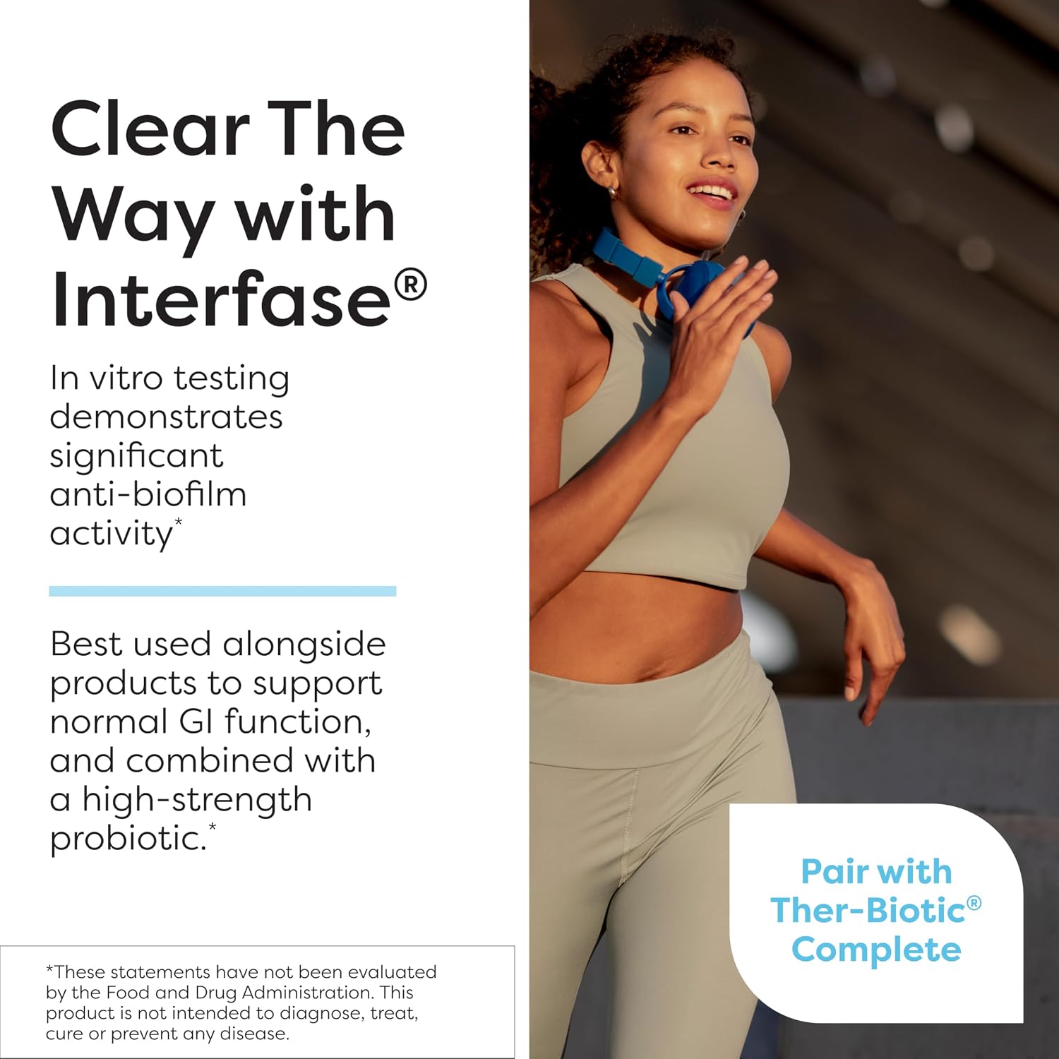 SFI Health Klaire Labs Ther-Biotic Interfase Plus - Enzimas Anti-Biofilm con EDTA (120 Cápsulas)