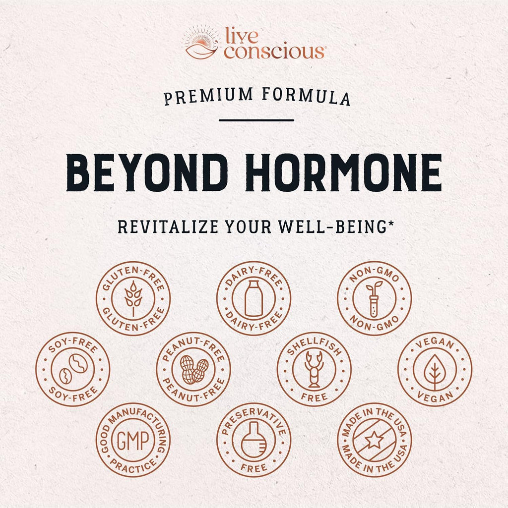 Live Conscious Beyond Hormone - Inositol, Berberina y Extractos Botánicos para el Bienestar Femenino (90 Cápsulas)