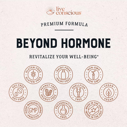 Live Conscious Beyond Hormone - Inositol, Berberina y Extractos Botánicos para el Bienestar Femenino (90 Cápsulas) – Image 5