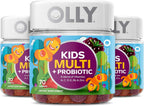 OLLY Kids Multivitamin + Probiotic Gummy - Gomitas multivitamínicas con probióticos para niños, sabor bayas, 70 unidades (pack de 3)