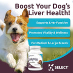 K9 Select SAM-e para Perros – Suplemento Hepático y Articular – 60 Comprimidos
