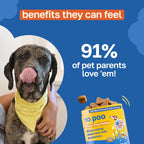 Happy Paws No Poo Chews para Perros - Coprofagia y Salud Digestiva con Calabaza, Probióticos y Enzimas - 100 uds