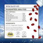 Wholistic Pet Organics Krill Oil para Perros y Gatos - Suplemento Antioxidante Premium - 60 Cápsulas Blandas