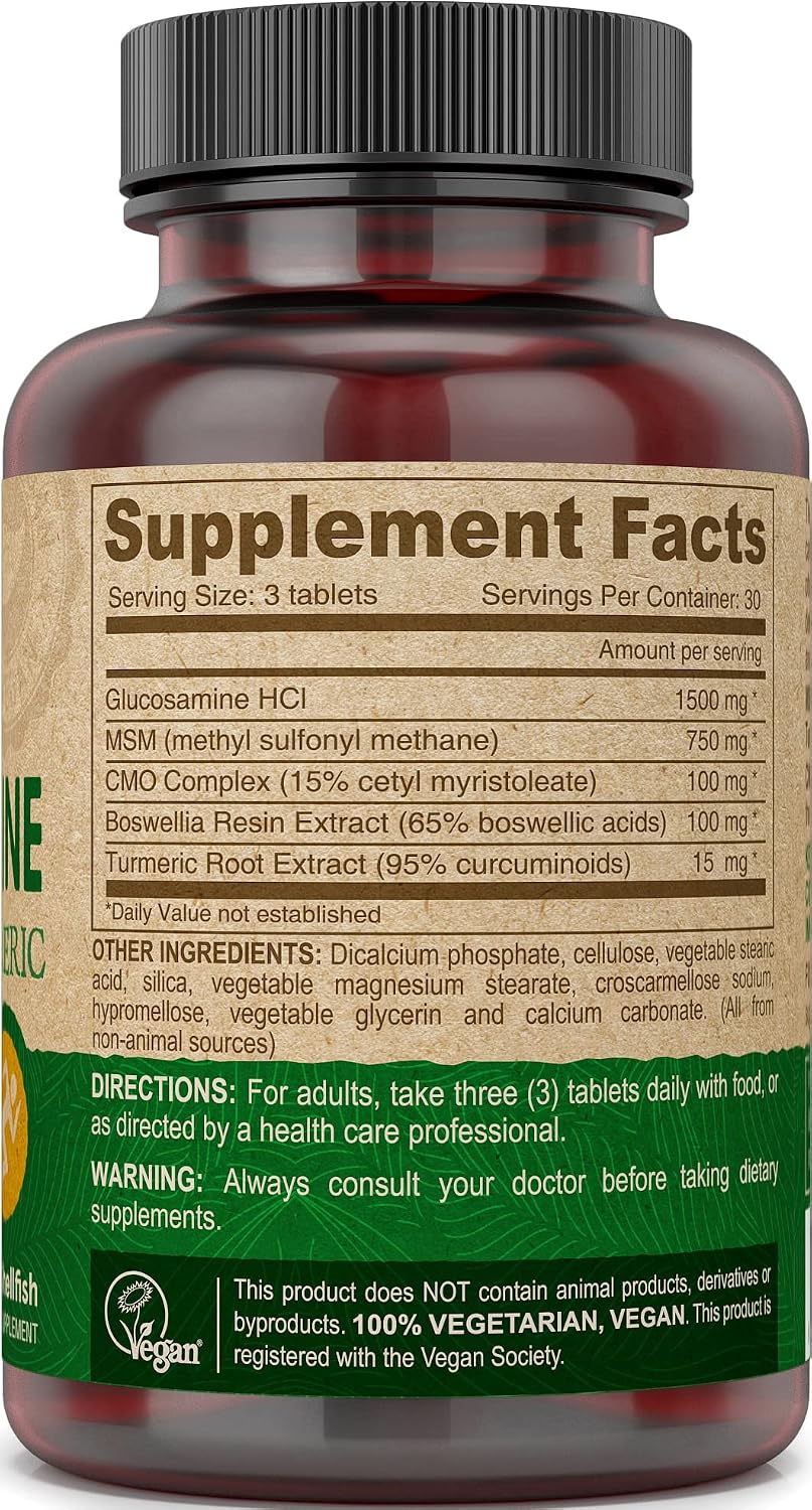 DEVA Vegan Glucosamine MSM CMO & Turmeric - 90 Tablets