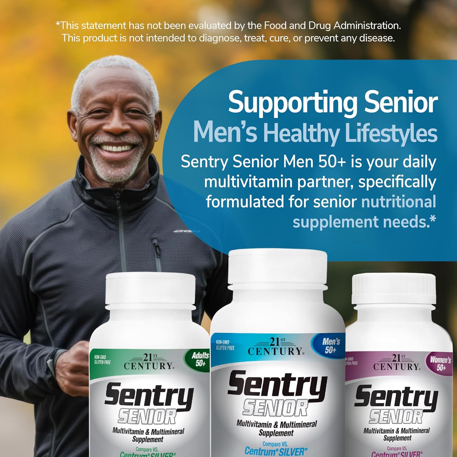 21st Century Sentry Senior Hombres 50 Plus Tabletas, 100 unidades