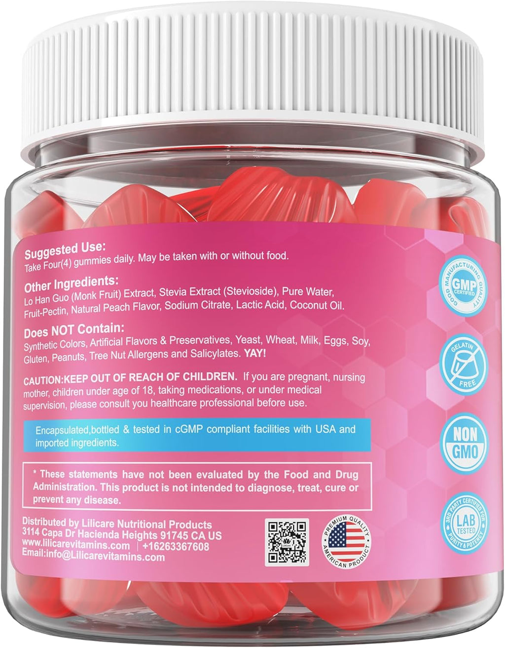 Gomitas de Creatina para Mujeres, Monohidrato de Creatina Micronizada + Mio-Inositol, Péptidos de Colágeno, BCAAs, Ácido Hialurónico, Vitamina B6 B12, Zinc para Energía, Enfoque y Equilibrio Hormonal, Sin Azúcar, 120 unidades