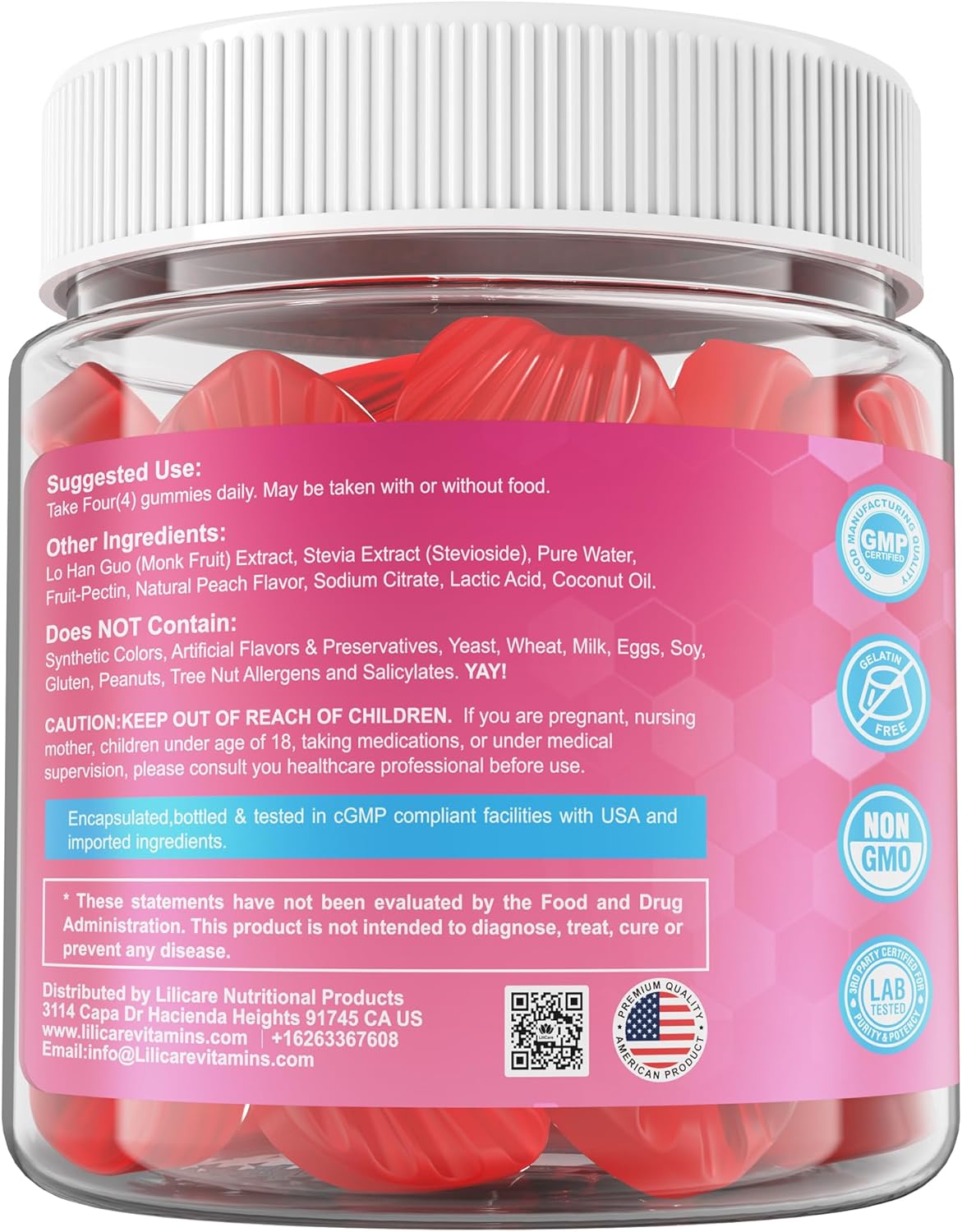 Gomitas de Creatina para Mujeres, Monohidrato de Creatina Micronizada + Mio-Inositol, Péptidos de Colágeno, BCAAs, Ácido Hialurónico, Vitamina B6 B12, Zinc para Energía, Enfoque y Equilibrio Hormonal, Sin Azúcar, 120 unidades