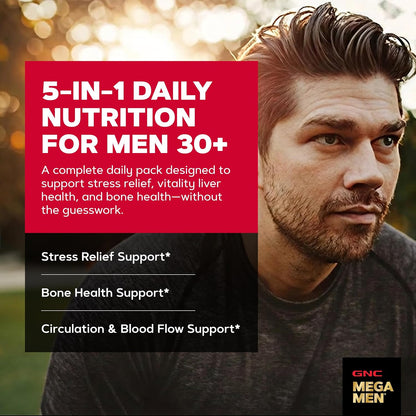 GNC Men's 30+ Vitapak Program - 5 en 1 Multivitamínico y Minerales, 30 Sobres – Image 2