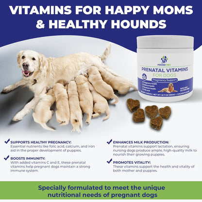 PREGNAPAWS Vitaminas Prenatales para Perros - 90 Masticables Blandos – Image 2