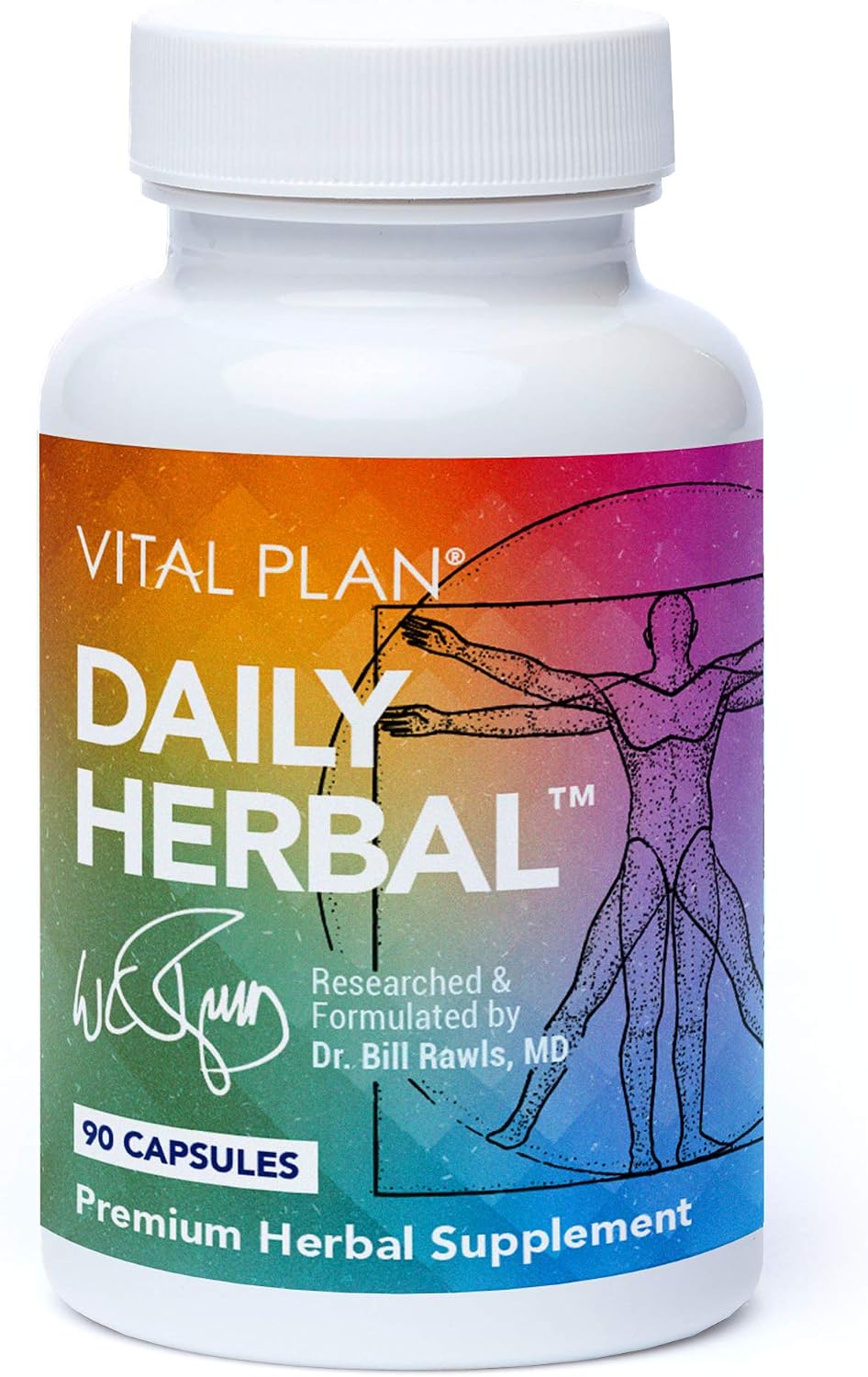 Vital Plan Daily Herbal Supplement - Suplemento Herbario con Reishi, Cúrcuma y Rhodiola