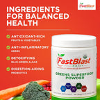 Organic Super Greens Powder con Más de 30 Superalimentos, Probióticos y Enzimas - 180g