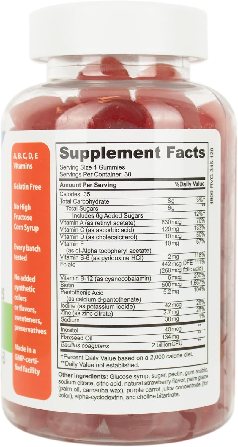 DrFormulas Multivitamin Gummies with Omega 3 and Probiotics for Kids and Adults