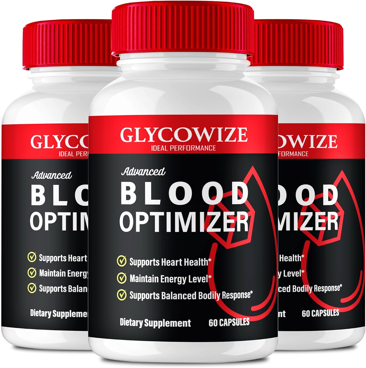 Glycowize Blood Optimizer Cápsulas - Suplemento Natural para Circulación y Niveles Estables (3 Envases)