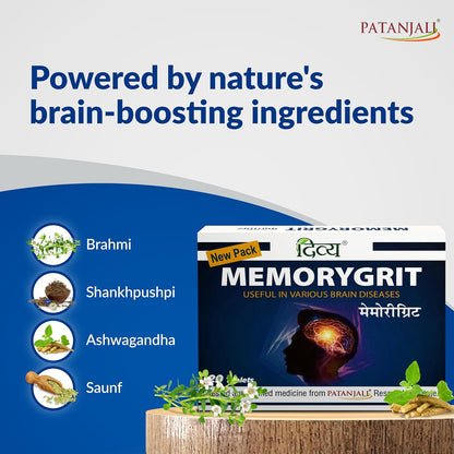 Patanjali Divya Memorygrit 20 Comprimidos - – Mejora del enfoque: Ayuda a mantener la atención durante tareas que – Image 2