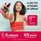 Spray Sublingual de Vitamina B12 Orgánico USDA - 5000 mcg - Metilcobalamina - 60 ml (2 Meses)