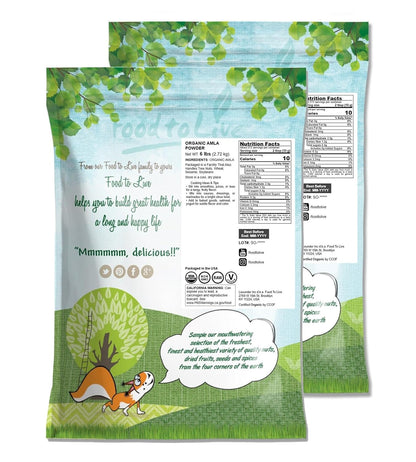 Food to Live Polvo Orgánico de Amla (Amalaki), 12 Libras - Grosella India Orgánica, Cruda, Pura, Molida Fina, Kosher, Vegana – Image 2