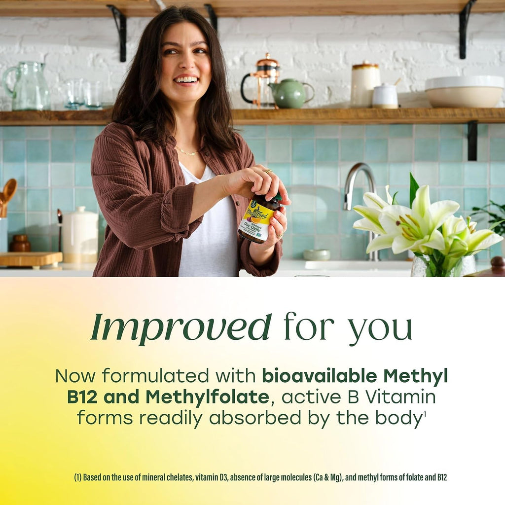 MegaFood Multivitamínico para Mujeres One Daily - 90 Comprimidos - Con Hierro, Vitaminas C, D y B