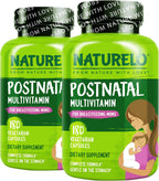 NATURELO Multivitamínico Postnatal - Complemento para Madres Lactantes - 180 Cápsulas (Pack de 2)