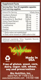 Bio Nutrition Kidney Bladder Wellness - 60 Cápsulas Vegetarianas