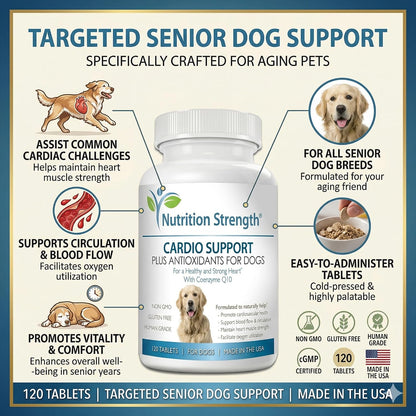 Nutrition Strength Cardio Support para Perros con Antioxidantes, L-Carnitina, L-Taurina, Coenzima Q10 y Vitamina E, 120 – Image 6