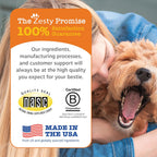 Zesty Paws Senior Dog Multivitamin Treats - Glucosamina + Probióticos - Sin Cereales - Sabor Pollo - Advanced - 60 uds