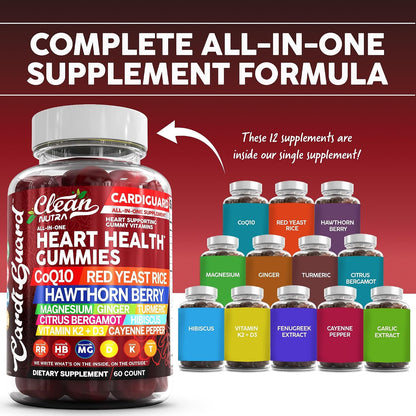 Clean Nutraceuticals CoQ10 Gummies - – Arroz de levadura roja: Tradicionalmente utilizado para mantener niveles – Image 2