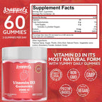 Droppels Vitamina D3 Gominolas 2000 UI – Sabor Fresa – 60 Gominolas