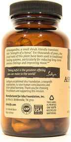 ISHA Ashwagandha - Suplemento Natural, 500 mg por Cápsula (90 Cápsulas Veganas)