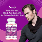 VITINITY Biotin 5000 mcg Extra Strength - Gominolas sin azúcar - 60 unidades (30 días)