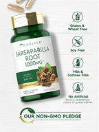 Carlyle Sarsaparilla Root Extract | 120 Cápsulas | Fórmula Herbolaria Tradicional | No GMO, Sin Gluten