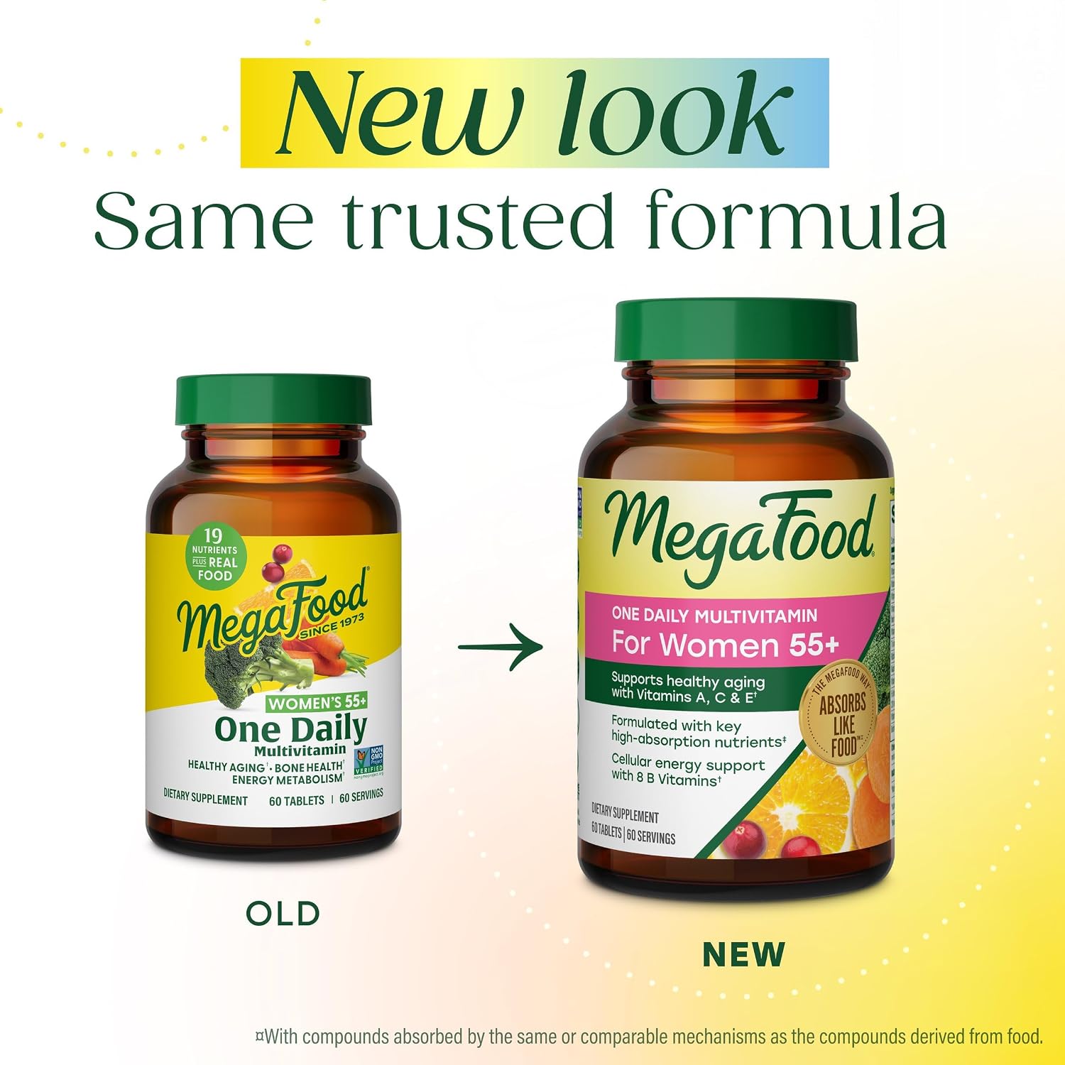 MegaFood Women Over 55 One Daily – Multivitamínico y Mineral para Mujeres Mayores de 55 Años, 60 Comprimidos