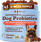 Natural Dog Company Probióticos para Perros – Masticables con 1B UFC, Cepas Microencapsuladas, Prebióticos y Enzimas para la Salud Digestiva, 45 unidades