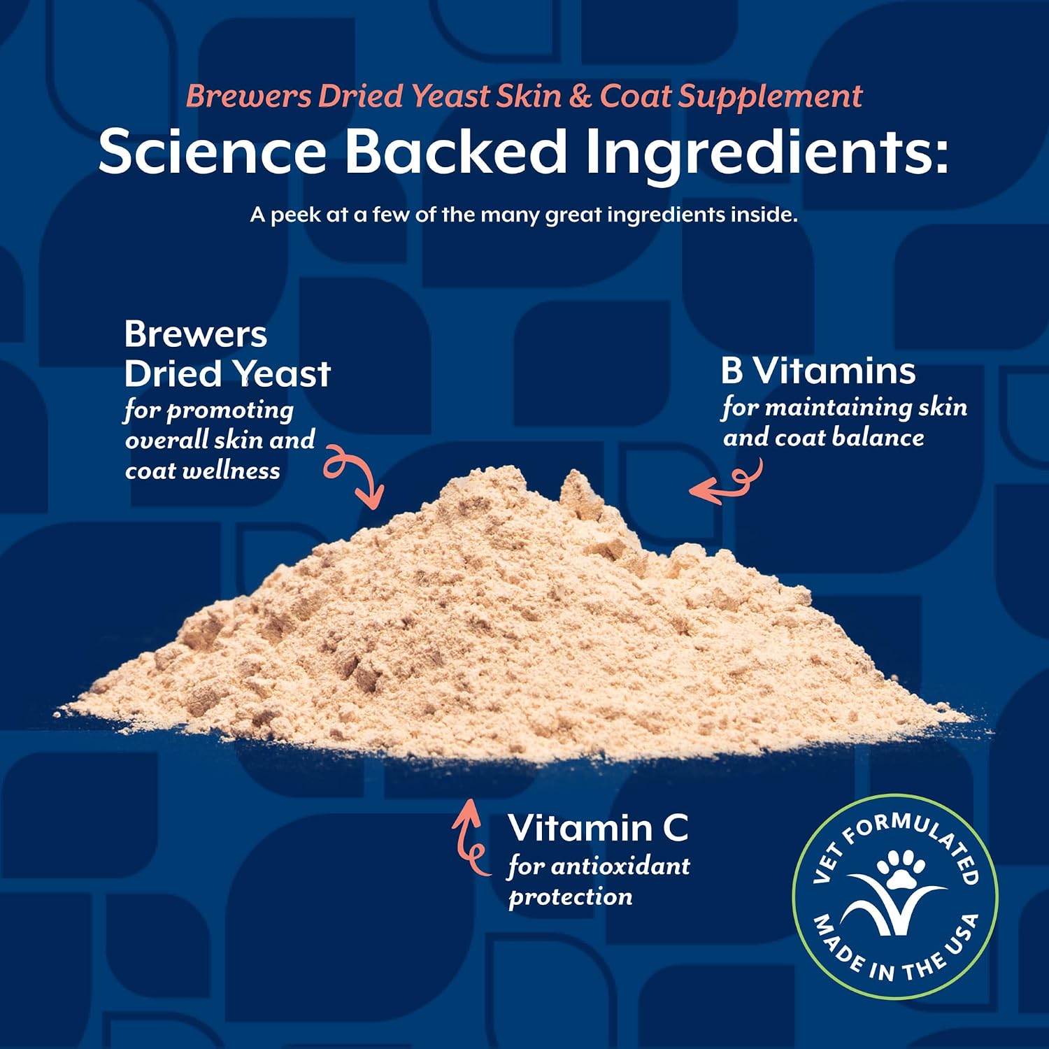 NaturVet Brewer's Yeast with Garlic and Vitamins for Dogs and Cats - 4 lb Powder