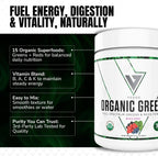VEDGE Nutrition Organic Greens – Superalimentos Verdes Veganos en Polvo – 30 Raciones – Sabor Bayas Mixtas