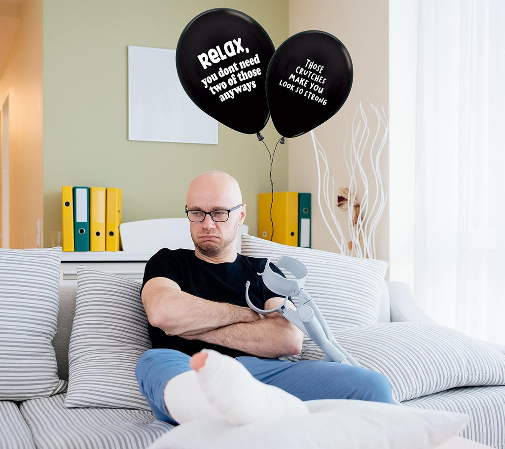 ROFLmart Sickloons Globos Divertidos Get Well Soon - Negro