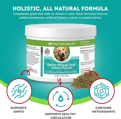 Only Natural Pet Senior Ultimate Daily - – Apoyo integral para perros mayores: articulaciones, piel, sistema – Image 3