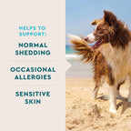 VetIQ Suplemento para Piel y Pelaje para Perros, Masticables con Omega 3,6,9 Sabor a Humo de Nogal, 60 unidades