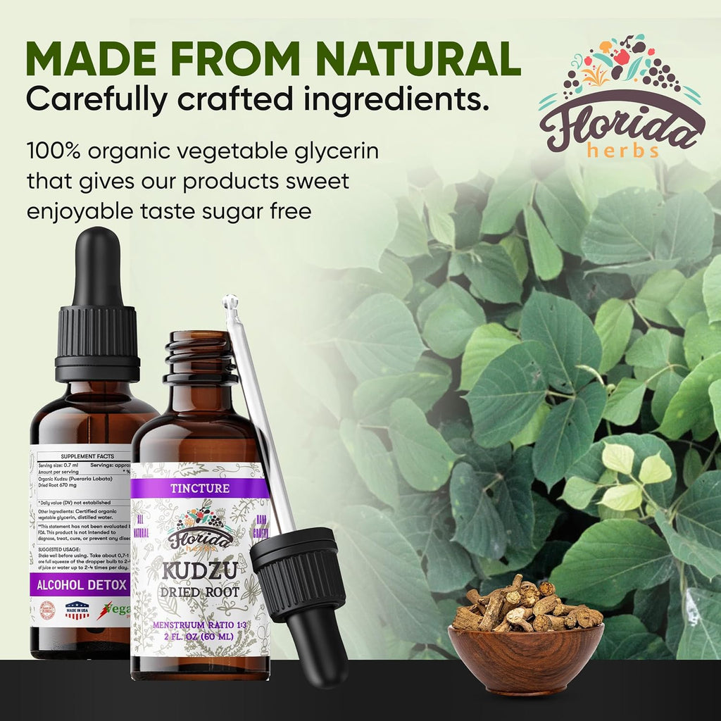 Extracto de Kudzu Orgánico - Suplemento Natural de Raíz de Kudzu - Sin Alcohol - 60 ml