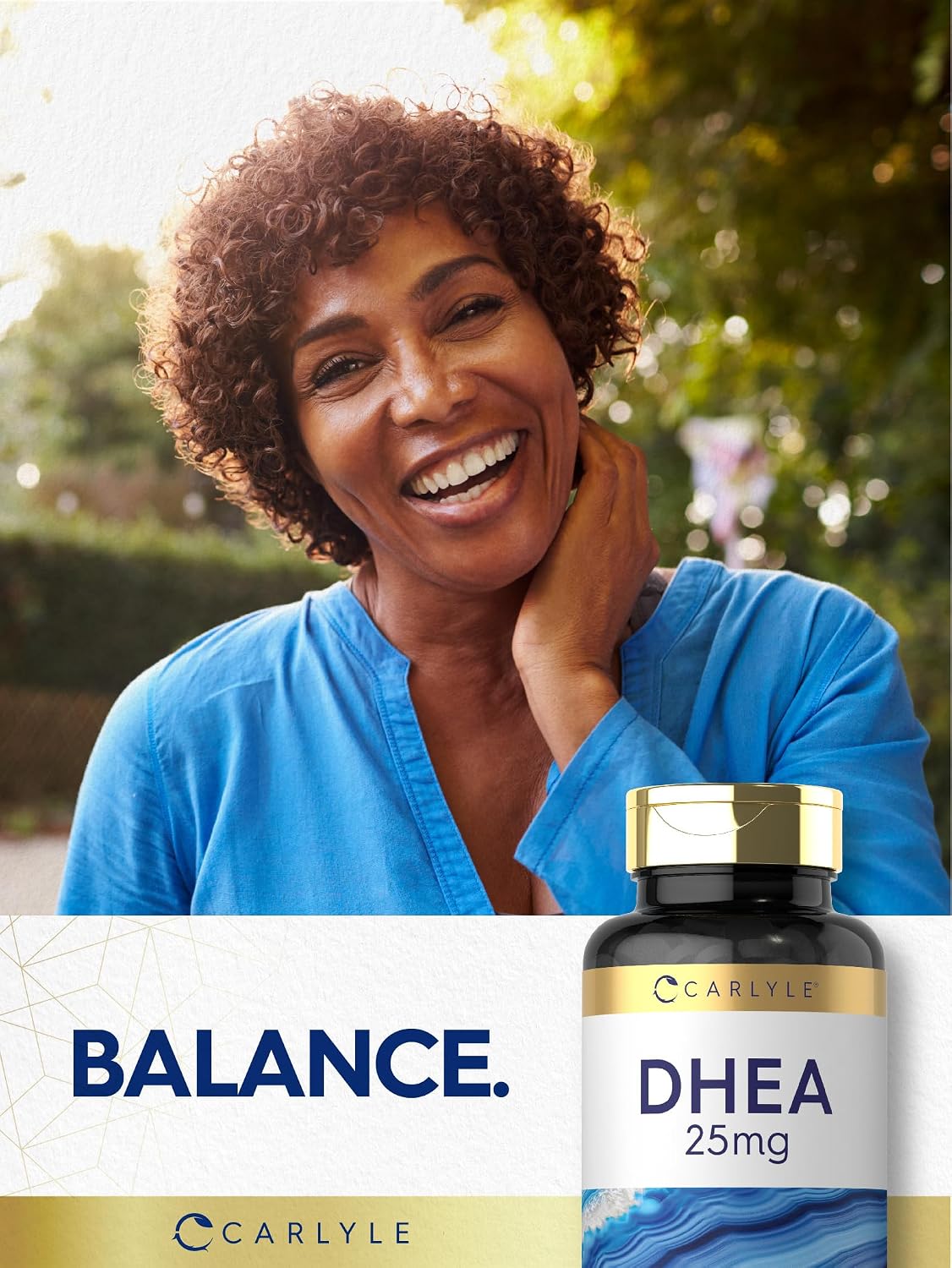 Carlyle DHEA 25 mg 180 Comprimidos | Suplemento para Mujeres y Hombres
