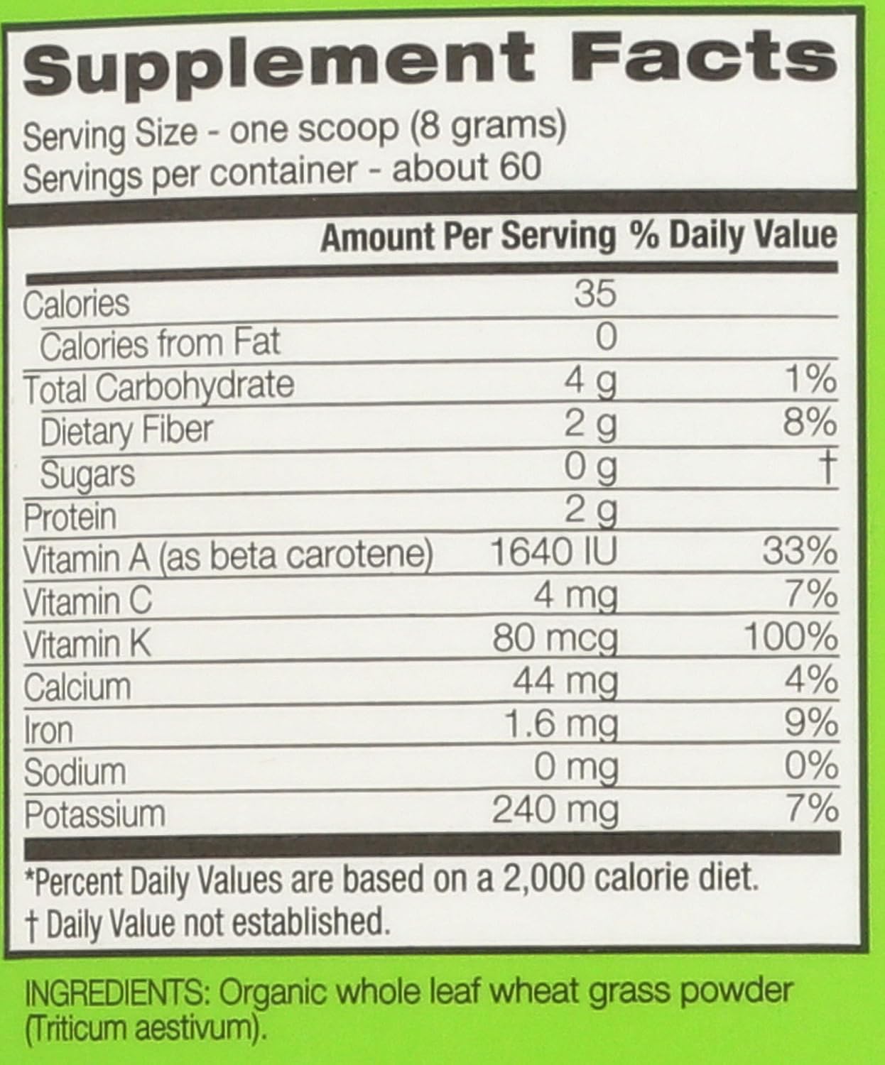 Amazing Grass Organic Wheat Grass Powder - 100% Whole Leaf - 60 Servings